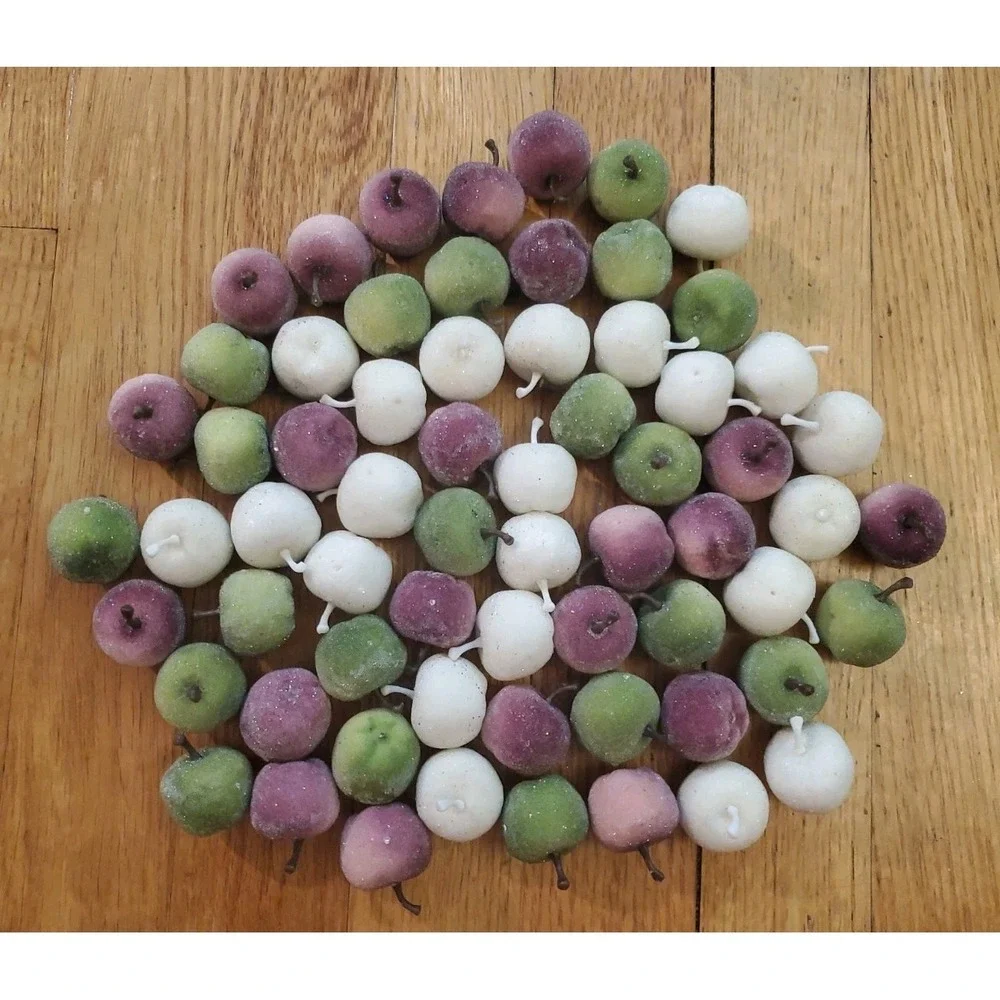 Mini Sugar Beaded Frosted Faux Fruit Huge Lot of 60+ pcs‎ 1